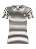 Kaffe T-shirt KAliddy Regular fit in Chalk/Black Deep stripe flower