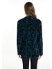 faina Damen Blazer Mit Pailletten in Blau Grün Mehrfarbig