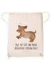 Mr. & Mrs. Panda Jutebeutel Hund Dackel mit Spruch in Creme