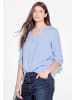 Cecil Seersucker Bluse in Blau