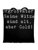 Mr. & Mrs. Panda Tragetasche Urgroßvater Witze mit Spruch in Schwarz