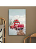 OnlyWow Leinwand Bilder Rot