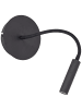 Brilliant Jutta LED Wandspot mit Flexarm und Schalter sand schwarz Metall/Kunsts