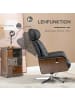 HOMCOM Relaxsessel mit Hocker in Schwarz 80L x 84B x 108H cm