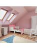 relaxdays Kinderbett "Schwan" in Weiß/ Rosa - (B)77 x (H)60 x (T)143 cm