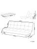 Beliani Schlafsofa RISOR in Braun - (W) 190 x (H) 83 x (L) 90 cm