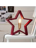 STAR Trading Tischleuchte Stern ,Lysekil', rot, 29cm