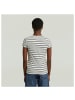 G-Star Raw T-Shirt in milk-dk black double stripe
