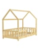 en.casa Kinderbett Sisimiut in Beige (L)140cm (B)70cm