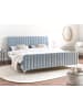 Beliani Doppelbett LUNAN in Blau/Silber - (W) 186 x (H) 101 x (L) 215 cm