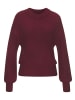 LASCANA Strickpullover in dunkelrot meliert