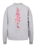 F4NT4STIC Oversize Sweatshirt Kirschblüte Japan in grau meliert