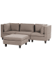 Beliani 4-tlg 3-Sitzer Sofa UNSTAD in Braun/Schwarz