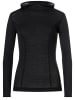 super.natural Merino Hoodie W SPORTY HOODED in schwarz