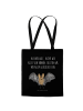Mr. & Mrs. Panda Uni Tasche Fledermaus Flügel mit Spruch in Schwarz