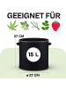Praknu Pflanzsack 15L - 3 STK aus Vliesstoff mit 3 Schilder zum Beschriften