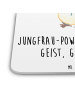 Mr. & Mrs. Panda Bierdeckel Jungfrau Astrologie mit Spruch in Weiß
