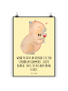 Mr. & Mrs. Panda Poster Capybara Wein mit Spruch in Gelb Pastell