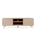 Furn.Design TV-Lowboard Eiche Sonoma, Bast-Dekor 150 cm, TV-Unterteil skandinavisch
