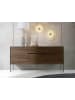 Angel Cerdá Anrichte 3062 in Glas / Walnuss – (B)180 x (H)85 x (T)45 cm