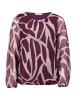 BETTY & CO Mesh-Shirt mit Gummizug in Dark Red/Nature