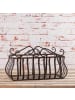 AltoBelli Wandkorb FRANCESCO Metall Antik Rost Braun Lackiert Pflanzkorb 21x45 cm