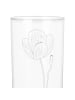 Mr. & Mrs. Panda Lieblingsglas Blume Mohnblume mit Spruch in Transparent