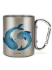 Mr. & Mrs. Panda Outdoor Tasse Sternzeichen Fische ohne Spruch in Silber