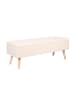 relaxdays Sitzbank in Beige  - (B)110 x (H)40 x (T)40 cm