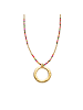Luxenter Halskette mit rosa Kristall, 18 Karat Gold-Finish – Miota
