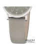 Regent Armbanduhr-Analog grau klein (ca. 30mm) Regent Lederarmband