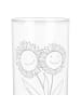 Mr. & Mrs. Panda Blümchentailglas Blume Sonnenblume ohne Spruch in Transparent