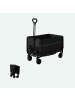 relaxdays Bollerwagen in Schwarz - (B)50 x (H)97 x (T)76 cm