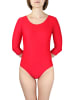 Aquarti Mädchen Ballett Trikot 3/4 Arm in rot