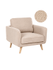 Beliani Sessel KILJA in Beige/Braun - (W) 87 x (H) 85 x (L) 85 cm