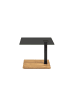 58 aufm Kessel BEISTELLTISCH eckig Catherine 55x47x47 Kaffeetisch Massivholz Schwarz/Parsolglas