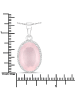 Rafaela Donata Kette mit Anhänger Sterling Silber Rosenquarz Topas weiß in silber
