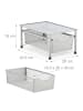 relaxdays Schubladenregal in Silber - (B)28 x (H)19 x (T)42,5 cm