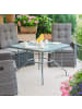 relaxdays Gartentisch in Anthrazit - (B)70 x (T)100 cm