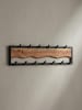 KADIMA DESIGN Wandgarderobe Massivholz / Metall 80x20x8 cm, Hakenleiste für