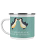 Mr. & Mrs. Panda Kaffeebecher 8. Hochzeitstag Blechhochzeit mit ... in Meeresbrise