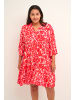 KAFFE curve Kleid KCella A-shape in Red Flower Print