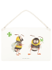 Mr. & Mrs. Panda Deko Schild Hummeln Kleeblatt ohne Spruch in Transparent