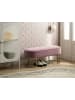 Beliani Bettbank MILRY in Rosa/Gold - (W) 104 x (H) 40 x (L) 40 cm