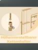 SONGMICS Schmuckständer Caeley in Blassgold - (B)30.6 x (H)(30.9-47.5) x (T)10 cm