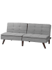 Beliani 3-Sitzer Sofa RONNE in Grau/Braun - (W) 180 x (H) 76 x (L) 95 cm