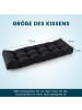 COSTWAY Bankauflage 132x49x15cm in Schwarz