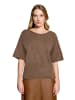 Betty Barclay Strickpullover kurzarm in Dark Coffee