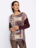 Heine Druck-Pullover in burgund-mauve-bedruckt
