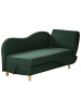 Beliani Chaiselongue MERI in Grün/Braun - (W) 155 x (H) 76 x (L) 69 cm rechtsseitig